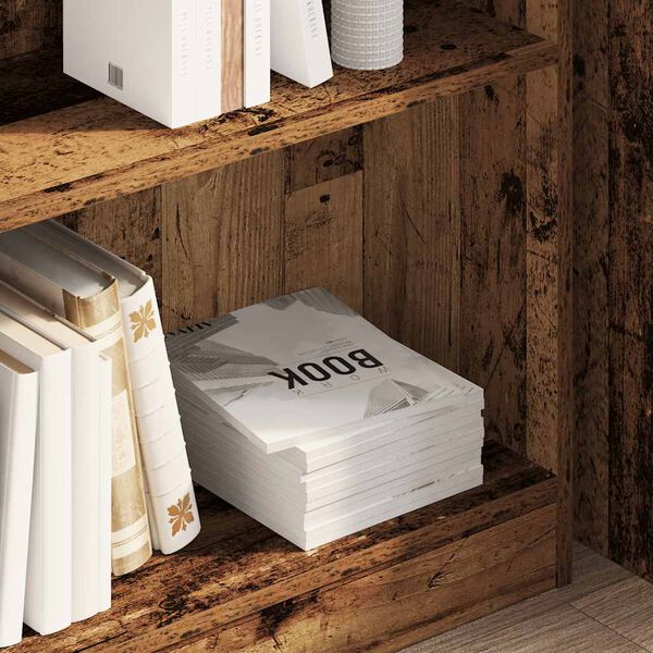 vidaXL Knižnica star&eacute; drevo 80x24x76 cm kompozitn&eacute; drevo