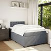 vidaXL Posteľn&yacute; r&aacute;m boxspring s matracom tmavosiv&yacute; 90x190 cm zamat