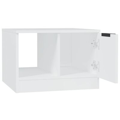 vidaXL Konferenčný stolík biely 50x50x36 cm spracované drevo
