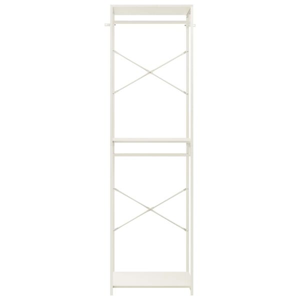 vidaXL &Scaron;atn&iacute;k biely 60x40x213 cm kov a drevotrieska