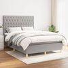 vidaXL Boxspring posteľ s matracom bledosiv&yacute; 140x190 cm l&aacute;tka