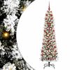vidaXL Umel&yacute; vianočn&yacute; stromček Biela 180 cm PVC, kov a plast