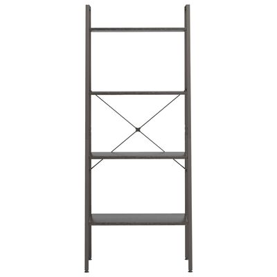 vidaXL 4-poschodová rebríková polica čierna 56x35x140 cm