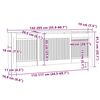 vidaXL Kryt radiátora 2 pcs Biela 205 x 20,5 x 81,5cm Kompozitné drevo
