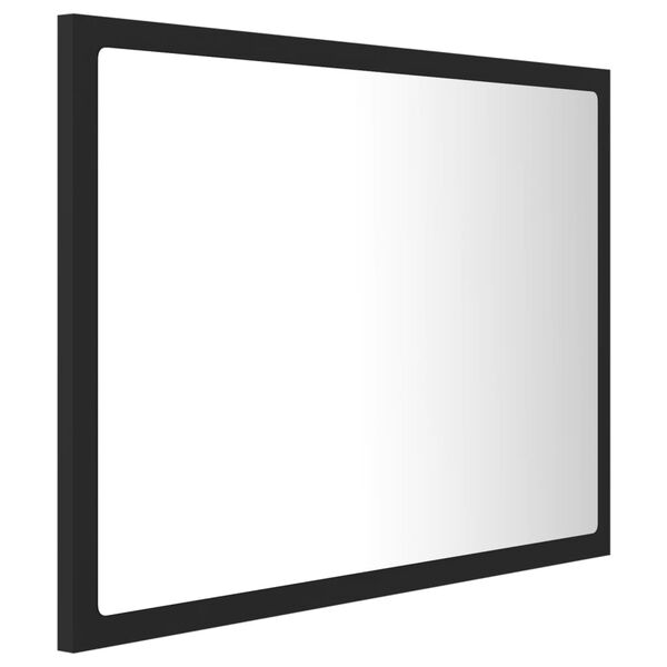 vidaXL LED kúpeľňové zrkadlo sivé 60x8,5x37 cm, akryl
