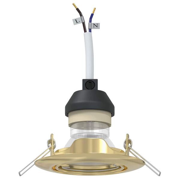 vidaXL Bodov&eacute; svetlo 12 pcs Zlat&aacute; 9 x 9 x 2.5 cm Kov