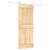 vidaXL Posuvn&eacute; dvere 80 x 210 cm Mas&iacute;vne borovicov&eacute; drevo (neupraven&eacute;)
