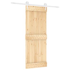 vidaXL Posuvn&eacute; dvere 80 x 210 cm Mas&iacute;vne borovicov&eacute; drevo (neupraven&eacute;)