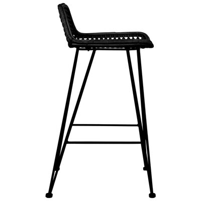 vidaXL Barové stoličky 2 ks čierne, ratan