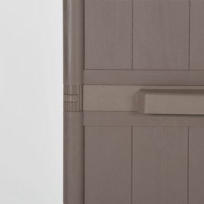 vidaXL Záhradná úložná skrinka, hnedá 65x45x172 cm, PP, drevený vzhľad