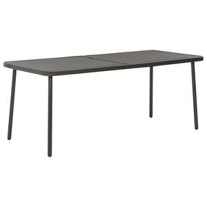 vidaXL Z&aacute;hradn&yacute; st&ocirc;l tmavosiv&yacute; 180x83x72 cm oceľov&yacute;