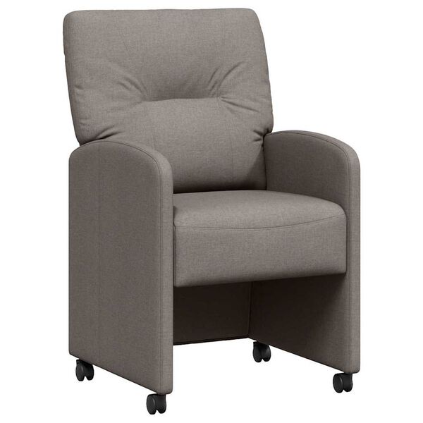 vidaXL Jed&aacute;lensk&eacute; stoličky na kolieskach s kolesami 2 pcs Sivohned&aacute;