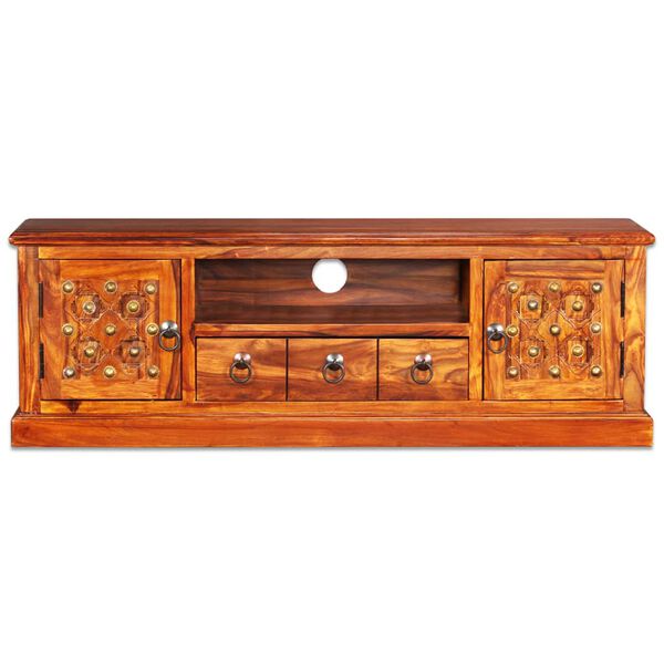 vidaXL TV skrinka z masívneho akáciaového dreva, 120x30x40 cm