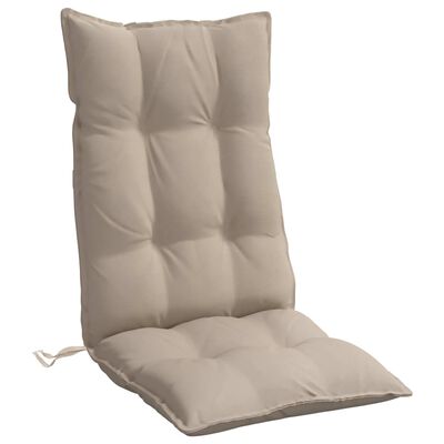 vidaXL Podušky na stoličky s vysokým operadlom 2 ks sivohnedé látka