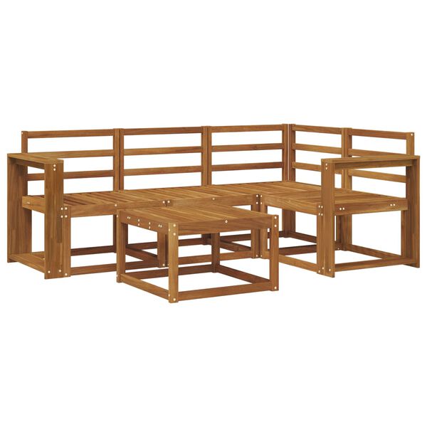 vidaXL Z&aacute;hradn&aacute; s&uacute;prava gaučov 5 pcs Pr&iacute;rodn&aacute; Pevn&eacute; ak&aacute;ciov&eacute; drevo