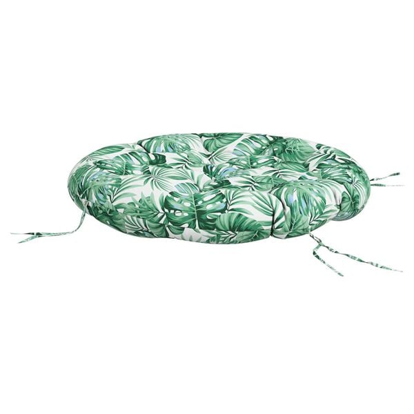 vidaXL Okr&uacute;hly vank&uacute;&scaron; listov&yacute; vzor &Oslash; 100 x 11 cm oxfordsk&aacute; l&aacute;tka