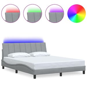 vidaXL R&aacute;m postele bez matraca Hanko svetlosiv&aacute; 160x200 cm l&aacute;tka