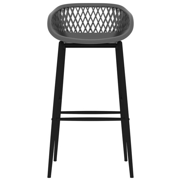 vidaXL Barové stoličky 4 ks sivé