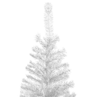 vidaXL Osvetlený umelý vianočný stromček L 240 cm, biely