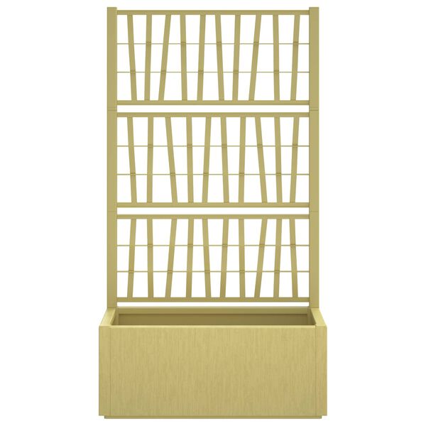 vidaXL Z&aacute;hradn&yacute; kvetin&aacute;č s trellis Zelen&aacute; 80 x 36 x 140 cm PP