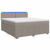 vidaXL Posteľ boxspring s matracom Sivohned&aacute; 160 x 200 cm L&aacute;tka