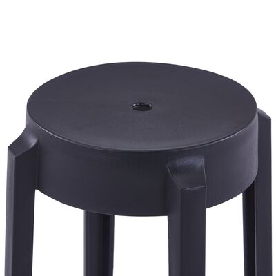 vidaXL Stohovateľné stoličky 4 ks čierne plastové