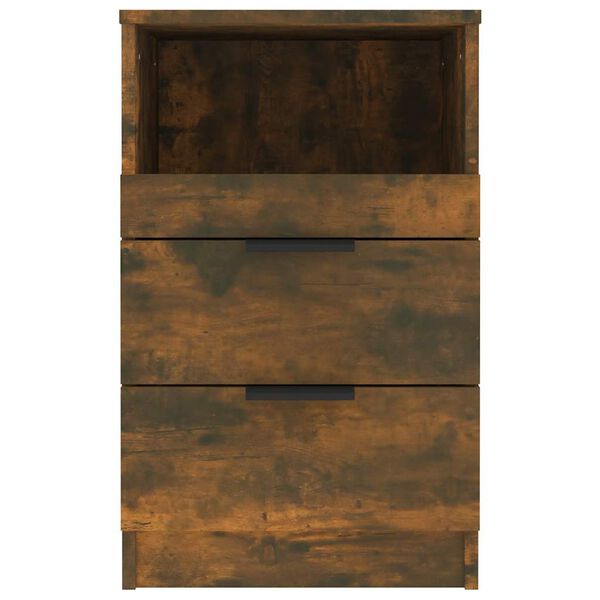 vidaXL Nočn&eacute; stol&iacute;ky 2 ks dymov&yacute; dub spracovan&eacute; drevo