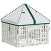 vidaXL 4 panelov&yacute; ps&iacute; v&yacute;beh s strechou 60 x 60 x 82 cm Plast Biela
