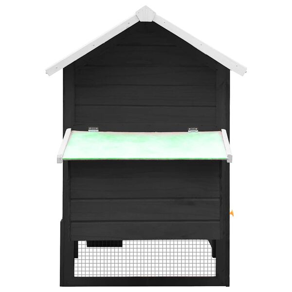 vidaXL Kurín, sivý 170x81x110 cm, borovicový a jedľový masív