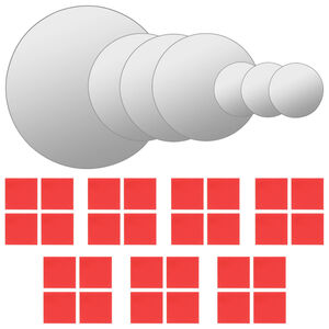 vidaXL 7-dielna sada nástenných zrkadiel okrúhle sklenené