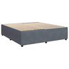 vidaXL Posteľný rám boxspring s matracom tmavosivý 200x200 cm zamat