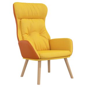 vidaXL Relaxačn&eacute; kreslo horčicovo-žlt&eacute; l&aacute;tka a PVC