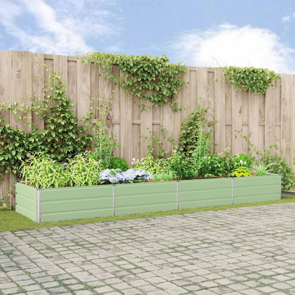 vidaXL Hrant&iacute;k Pastelovo zelen&aacute; 195 x 100 x 45 cm Pozinkovan&aacute; oceľ