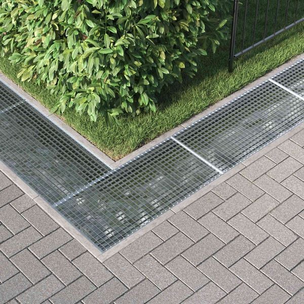 vidaXL Odtokov&aacute; mriežka Strieborn&aacute; 100 x 50 x 2 cm