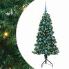 vidaXL Rohov&yacute; umel&yacute; vianočn&yacute; strom s 150 LED-i Zelen&aacute; 150 cm PVC a kov