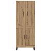 vidaXL Highboard 2 pcs Remeseln&yacute; dub 69,5 x 34 x 180 cm
