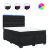 vidaXL Posteľn&yacute; r&aacute;m boxspring s matracom čierny 160x200 cm zamat