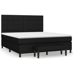 vidaXL Posteľn&yacute; r&aacute;m boxspring s matracom čierny 160x200 cm l&aacute;tka
