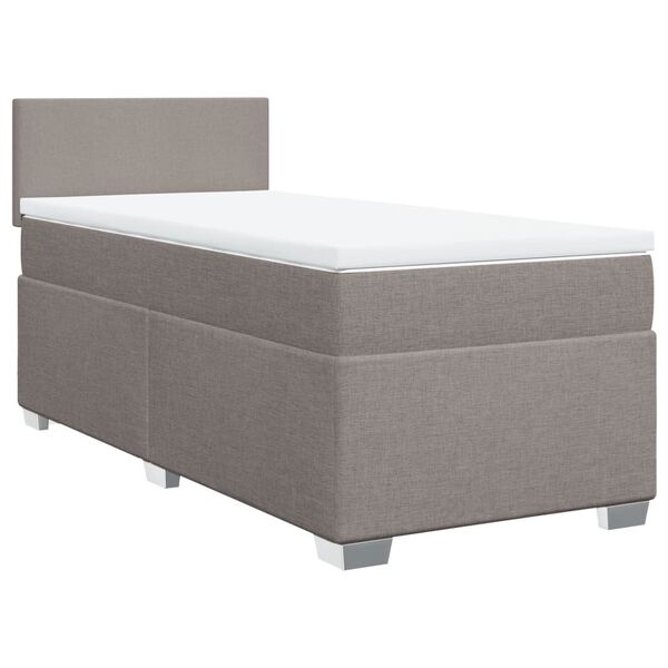 vidaXL Boxspring posteľ s matracom sivohned&yacute; 100x200 cm l&aacute;tka