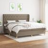 vidaXL Boxspring posteľ s matracom sivohned&yacute; 200x200 cm l&aacute;tka