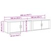 vidaXL N&aacute;stenn&yacute; TV kabinetov&yacute; set 2 pcs Čierny dub 100 x 34,5 x 40 cm