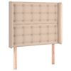 vidaXL Čelo postele so z&aacute;hybmi kapuč&iacute;nov&eacute; 93x16x118/128 cm umel&aacute; koža
