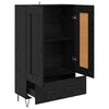 vidaXL Highboard Čierny dub 69,5 x 31 x 115 cm Kompozitn&eacute; drevo