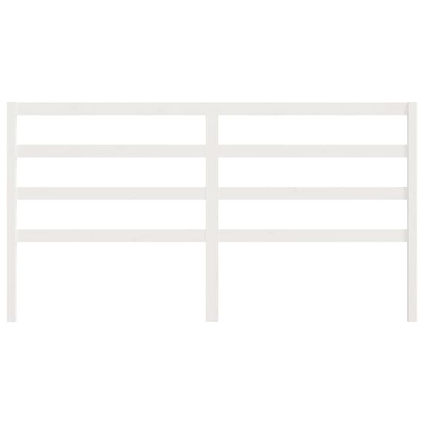 vidaXL Čelo postele biele 186x4x100 cm masívna borovica