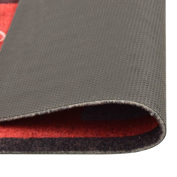 vidaXL Kuchynský koberec prateľný rajčinový dizajn 60x180 cm