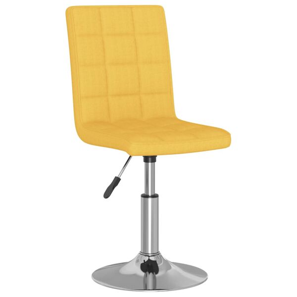 vidaXL Otočn&eacute; jed&aacute;lensk&eacute; stoličky 2 ks horčicovo-žlt&eacute; l&aacute;tkov&eacute;