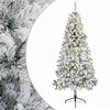 vidaXL Umel&yacute; Skl&aacute;pac&iacute; Vianočn&yacute; Stromček 210 cm 300 LED Tepl&aacute; biela