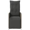 vidaXL Sklápacie záhradné kreslá 2 ks so stolíkom, sivé, polyratan
