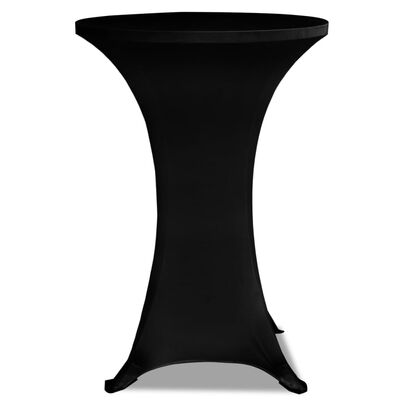 vidaXL Obrusy na stojaci stôl 4 ks čierne Ø80 cm naťahovacie