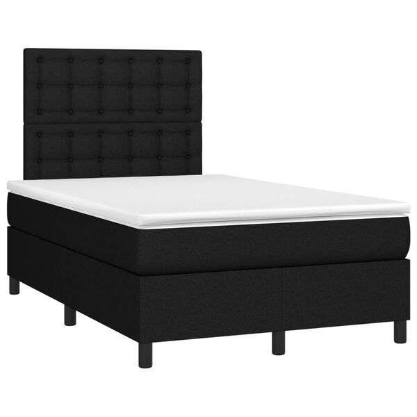vidaXL Boxspring posteľ s matracom čierna 120x190 cm l&aacute;tka